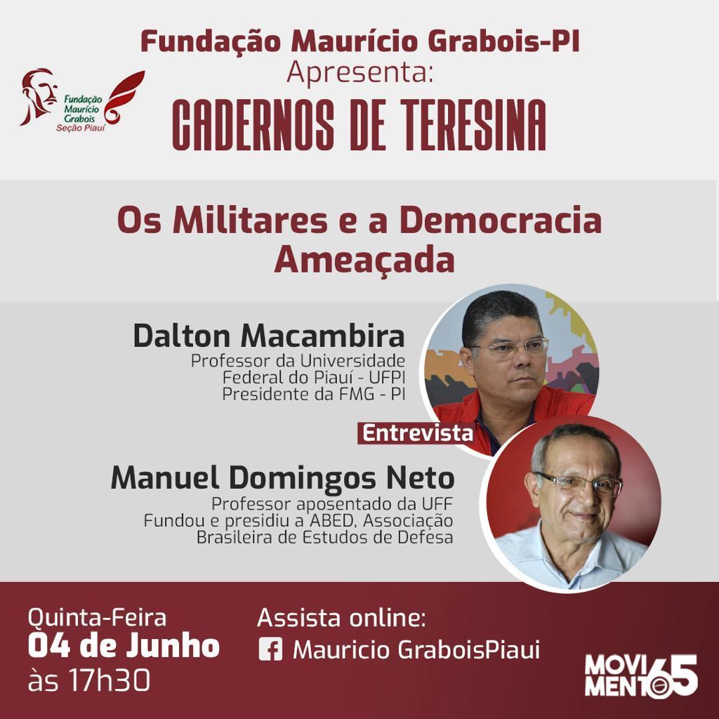 A live é uma realização da Fundação Maurício Grabois, seção Piauí