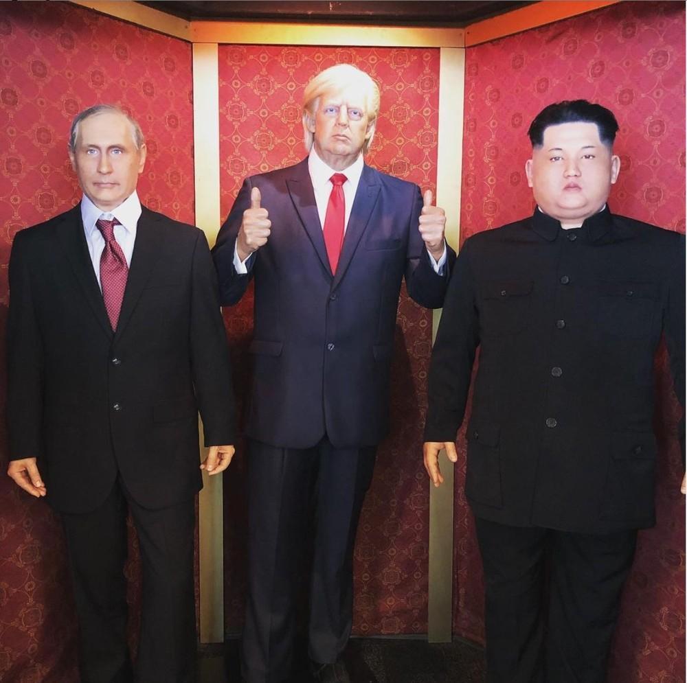 Imagem da estátua de cera de Donald Trump no museu Ripley's Believe It or Not! em San Antonio, no Texas