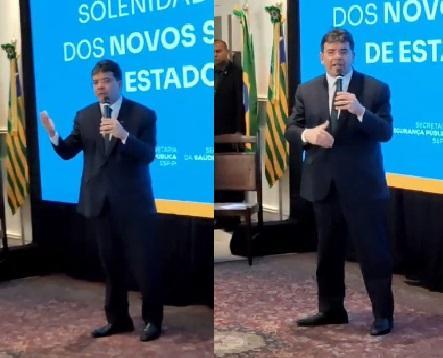 Rafael Fonteles durante discurso no Palácio de Karnak