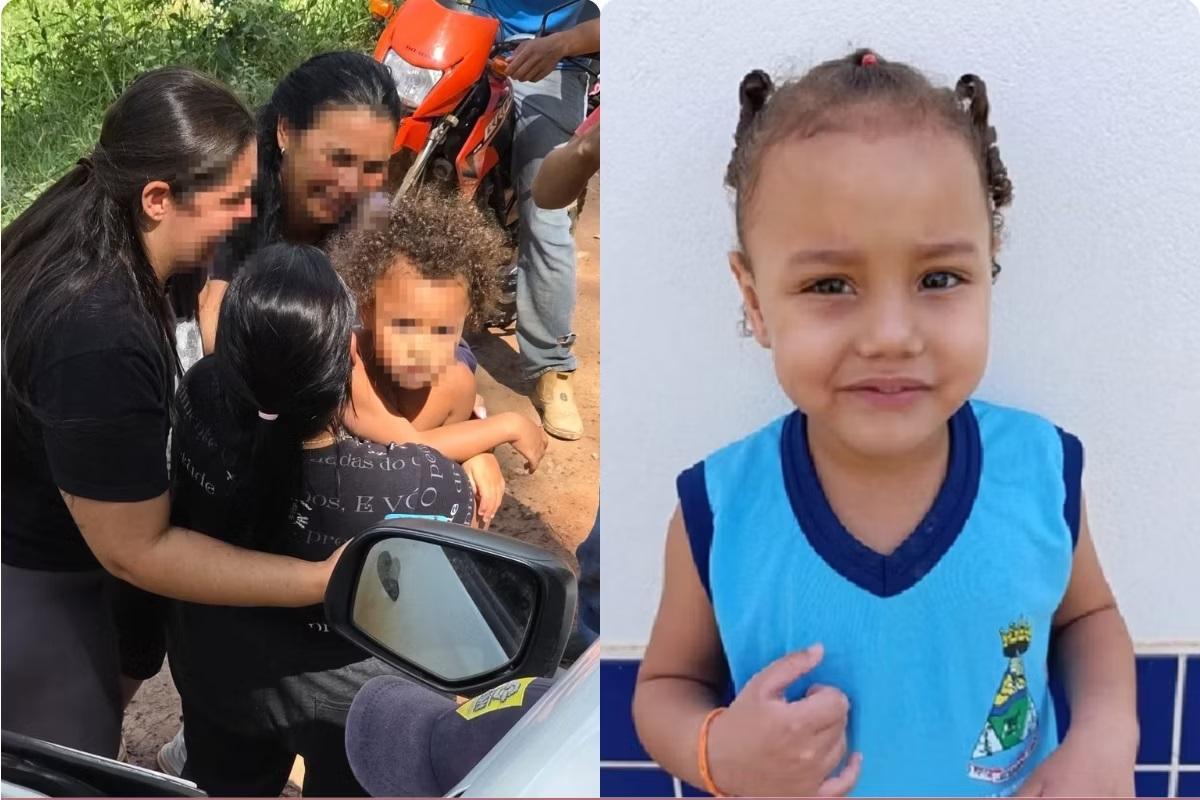 Alice Maciel, de 4 anos, que estava desaparecida desde a tarde de quinta-feira (29/1)