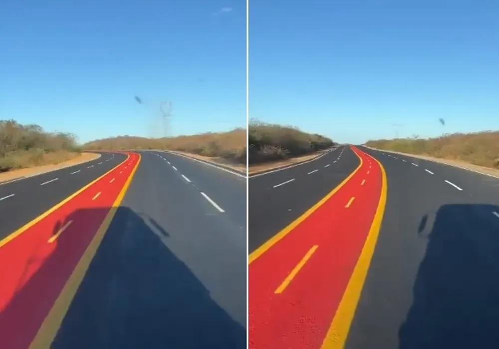 Ciclofaixa faz um desvio na PI-140, cortando a PI-141