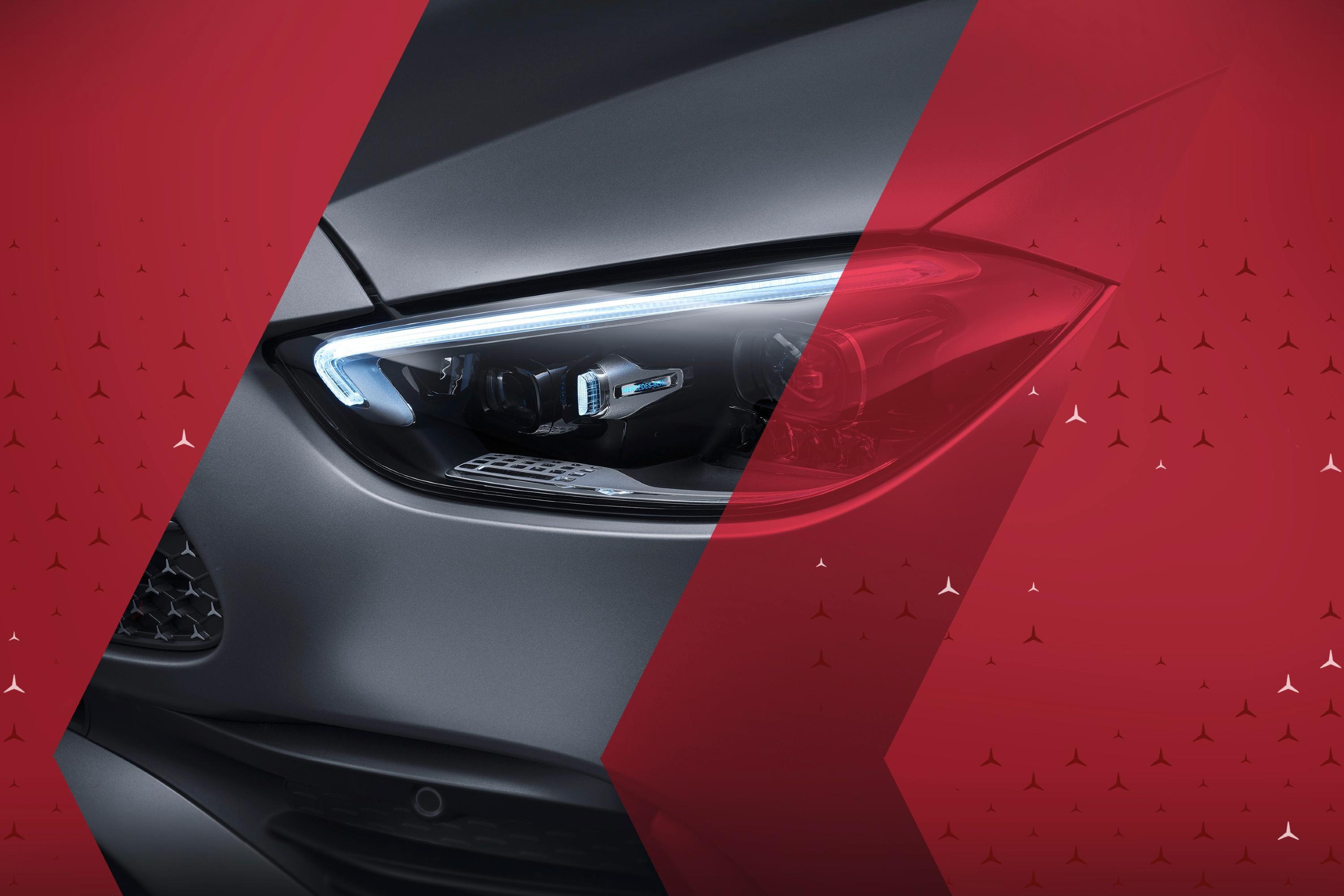 detalhe do novo Mercedes-Benz Classe C, que terá lançamento mundial dia 23 de fevereiro