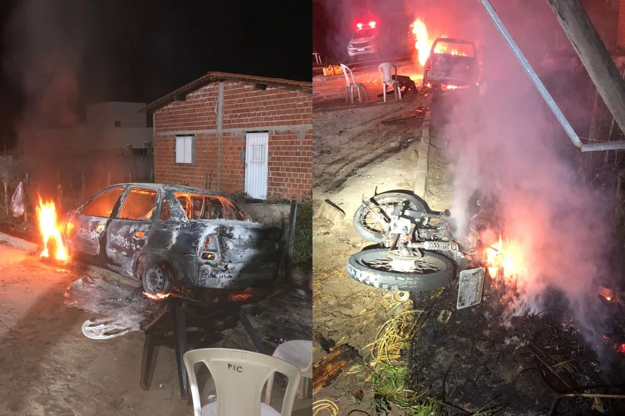 Carros incendiados
