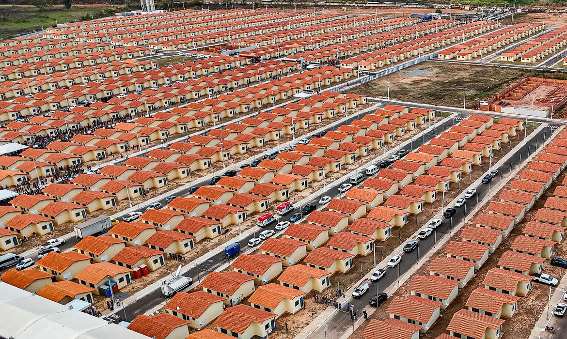 Vista aérea de conjunto habitacional