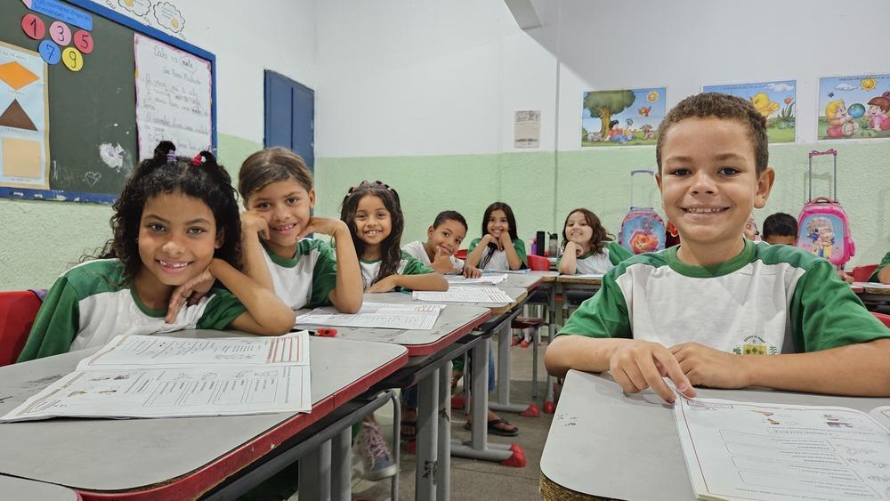 Crianças piauienses em sala de aula