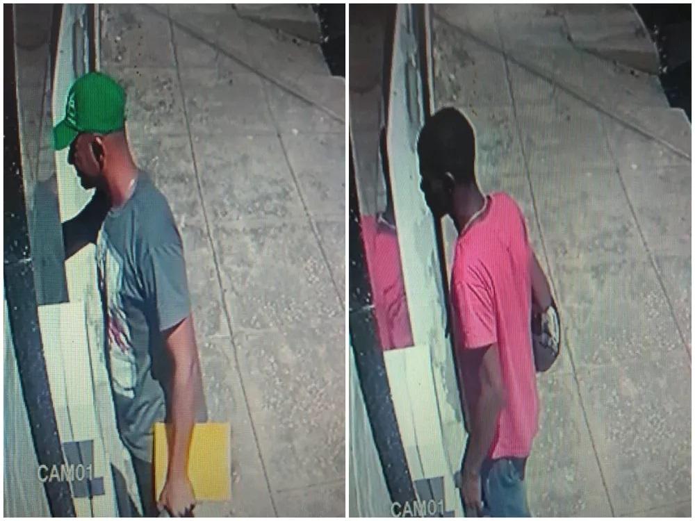 Polícia divulga imagens de dupla que realizou assalto em clínica