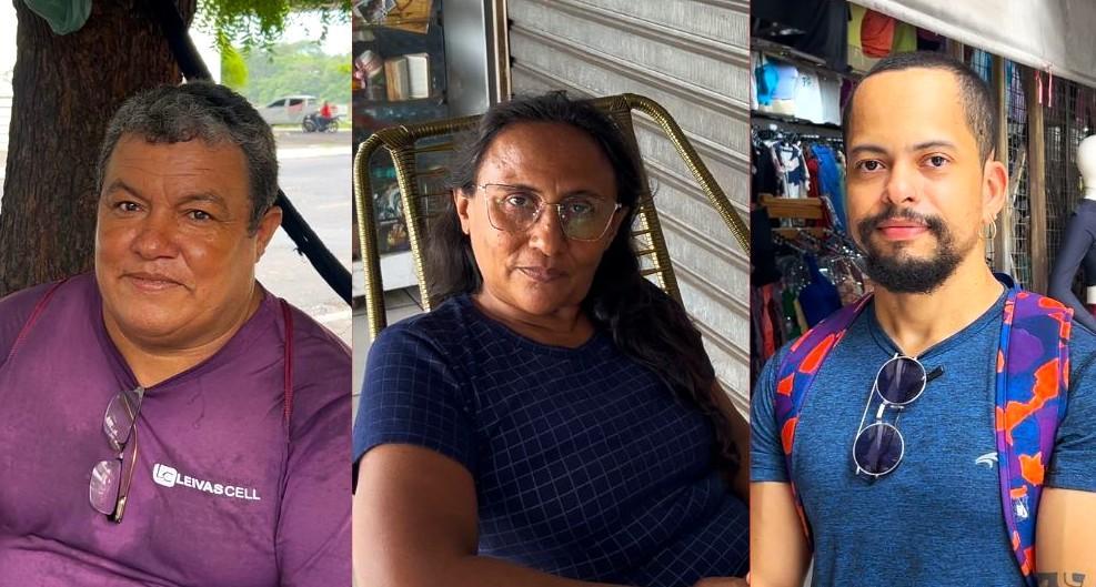 Taxista Erisvaldo Alves, vendedora Maria Sudário e estudante Edvaldo Gomes