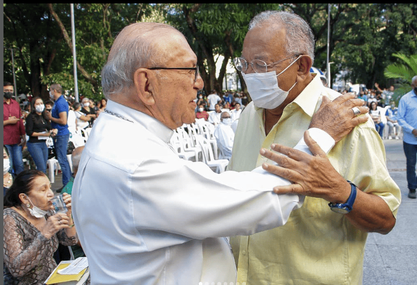 Prefeito Dr. Pessoa e o arcebispo de Teresina, Dom Jacinto Brito