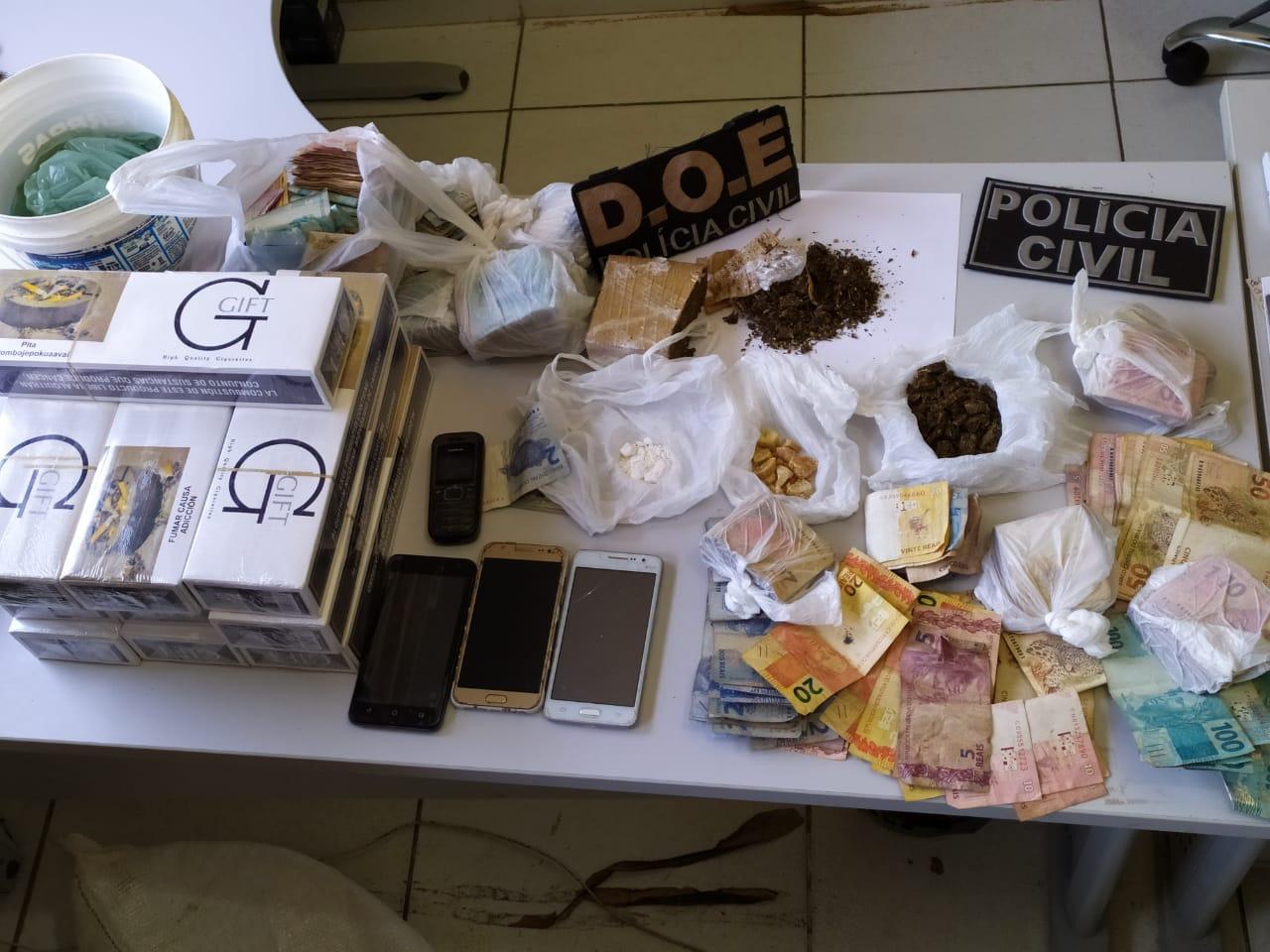 Droga apreendida em São José do Divino