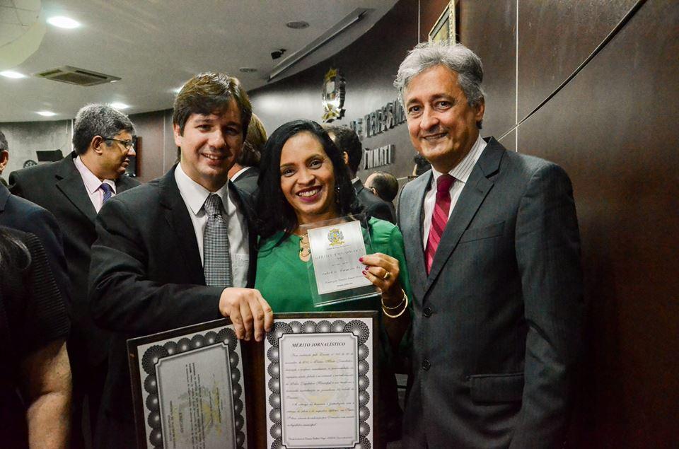 Na foto, Samuel Silveira, Dulce Luz e Fernando Said