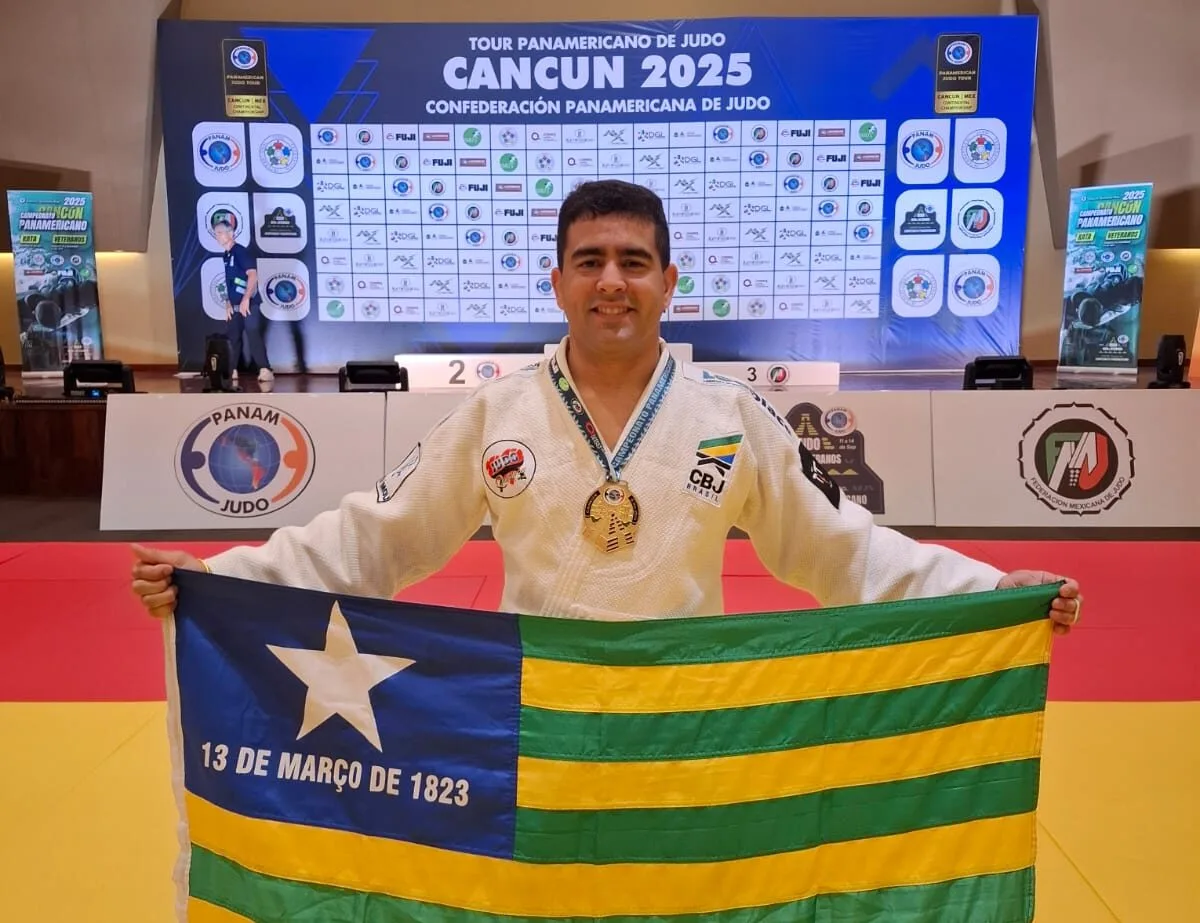 Bombeiro militar piauiense conquista ouro no Pan-Americano de Judô em Cancún