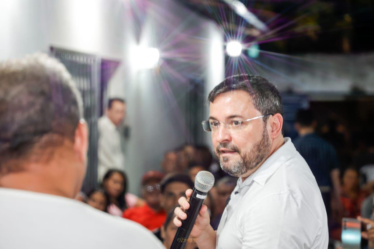 Fábio Novo no lançamento da pré-candidatura do agente comunitário de saúde, Charles Resende