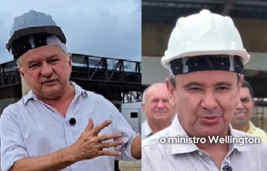 Merlong Solano e Wellington Dias visitam obras em São Raimundo Nonato