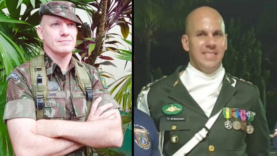 Autor da carta, coronel Giovani Pasiani, e revisor, coronel Alexandre Castilho Bitencourt da Silva