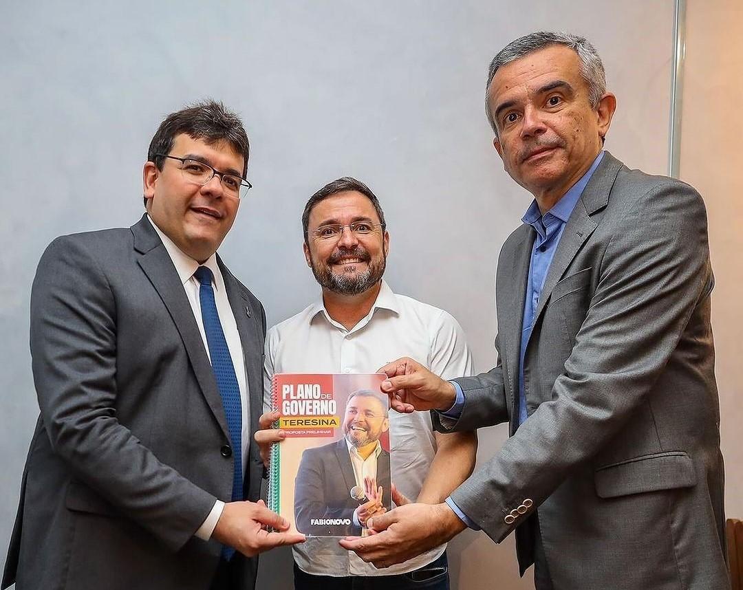 Fábio Novo se encontrou com o governador Rafael Fonteles e o secretário de Planejamento, Washington Bonfim