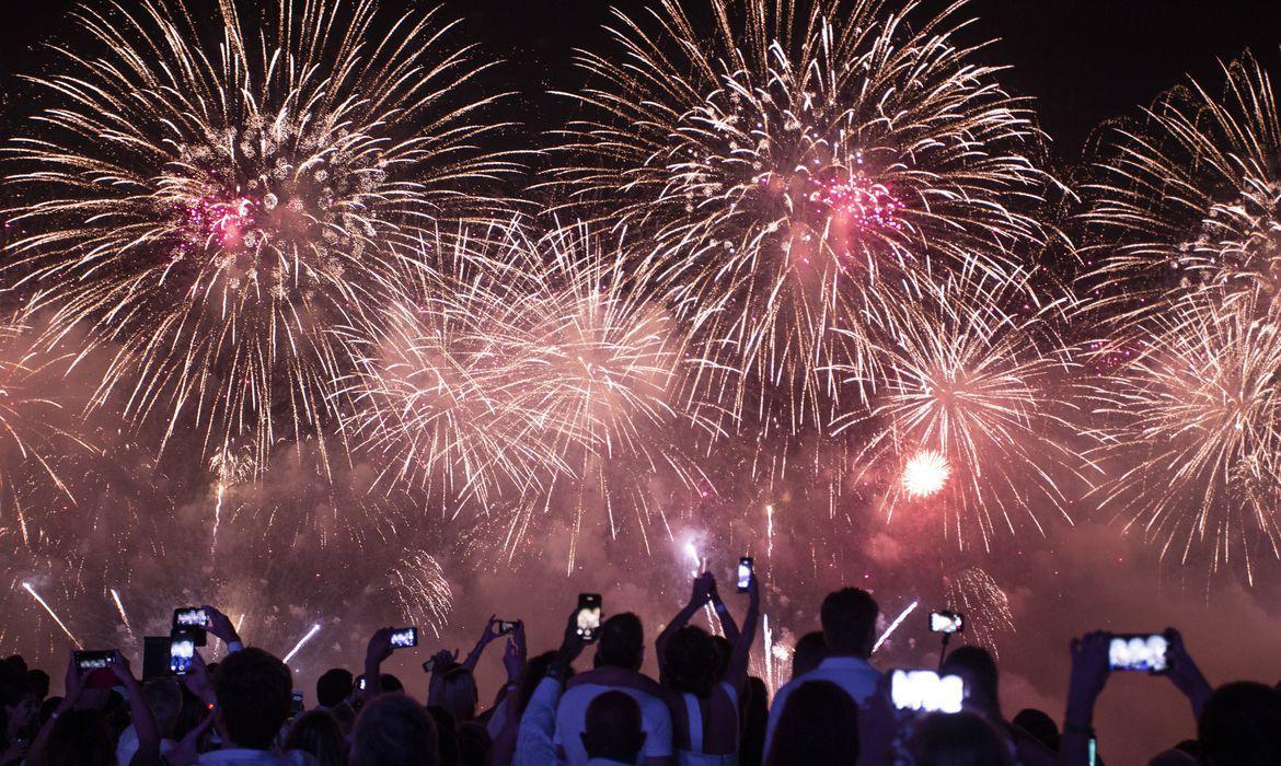 Fogos em Copacabana
