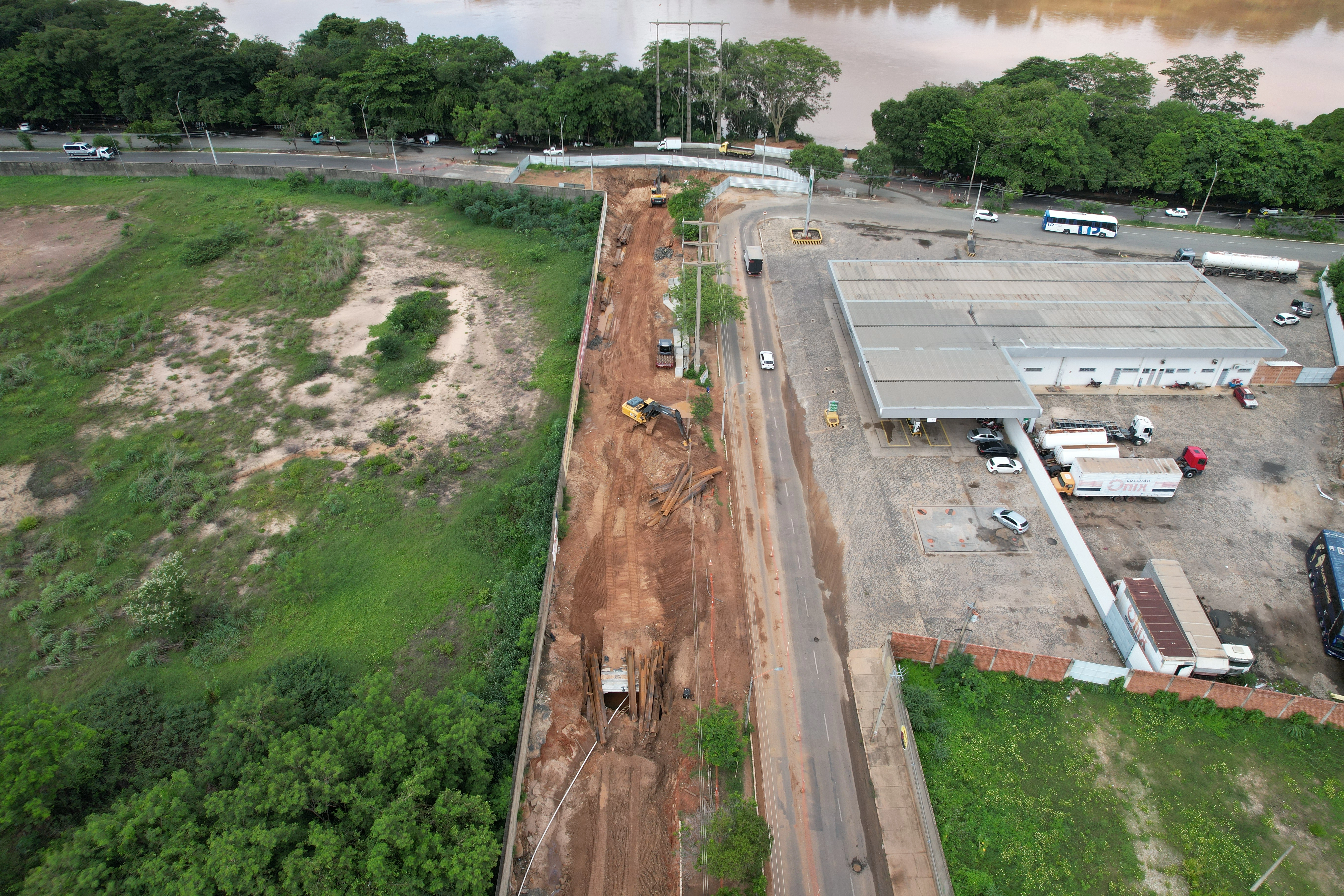 Obra da Galeria da P-10 avança na zona Sul e segue em execução no bairro São Pedro