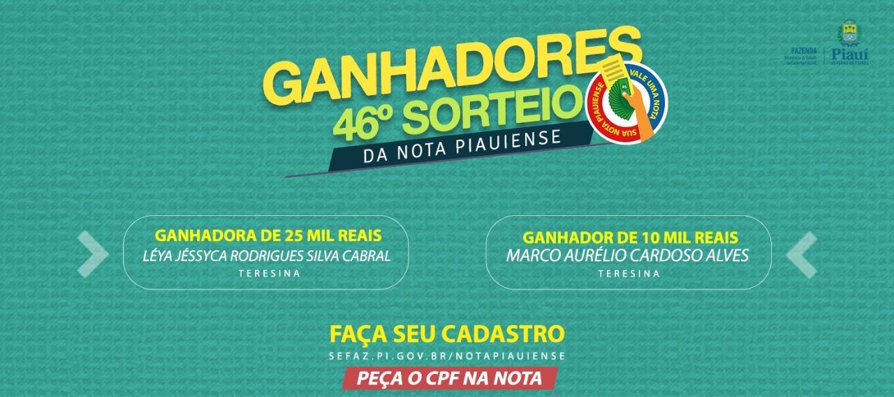 Ganhadores do sorteio