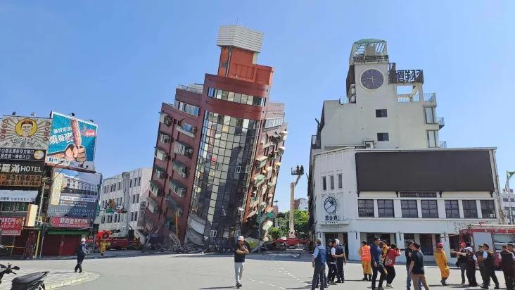 Crédito: Hualien County Fire Department/Anadolu via Getty Images