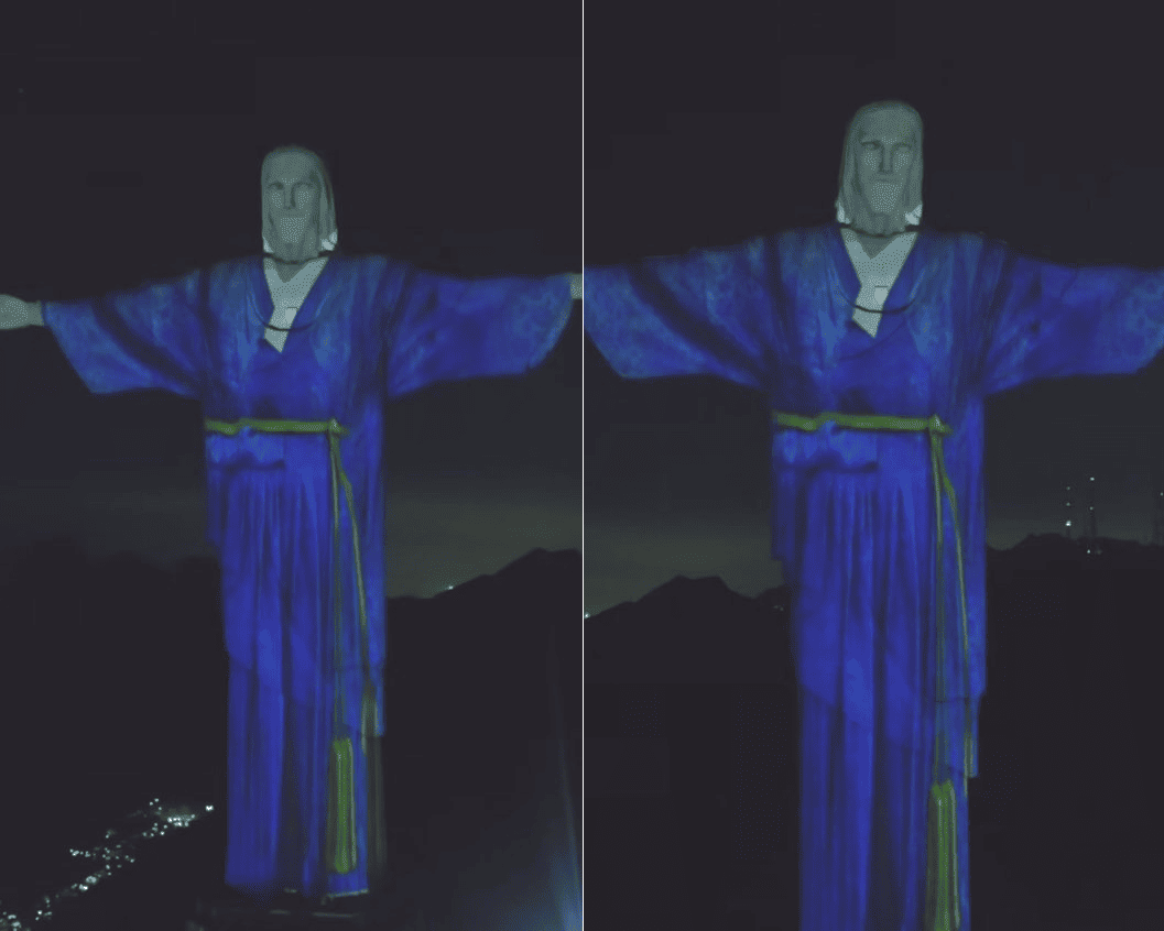 Cristo Redentor "veste" Hanbok, roupa tradicional coreana