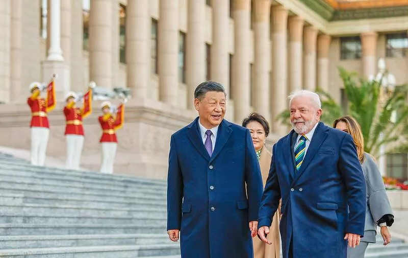 Presidente da República, Luiz Inácio Lula da Silva, e presidente da República Popular da China, Xi Jinping
