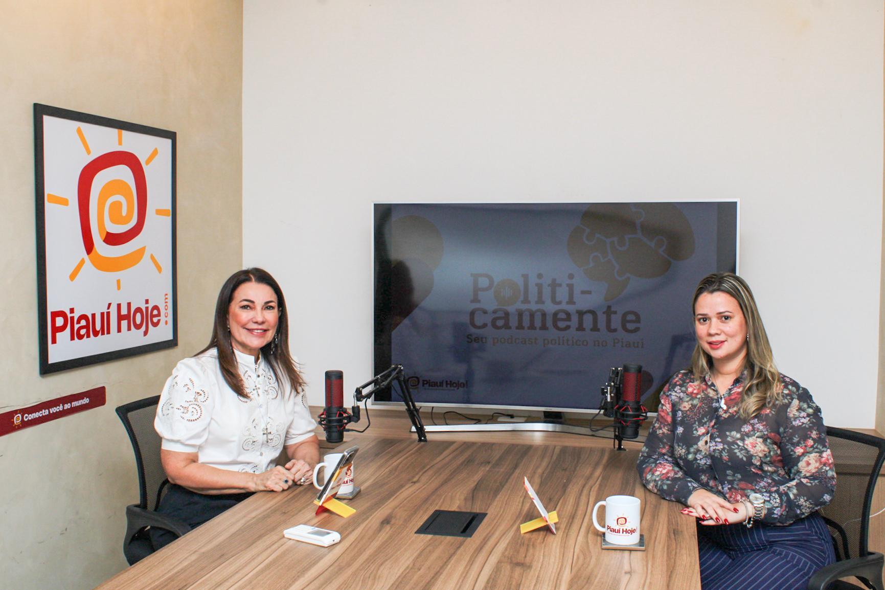 Diretora de Administração e Finanças do Sebrae e a apresentadora do podcast Politicamente, jornalista Marília Lélis