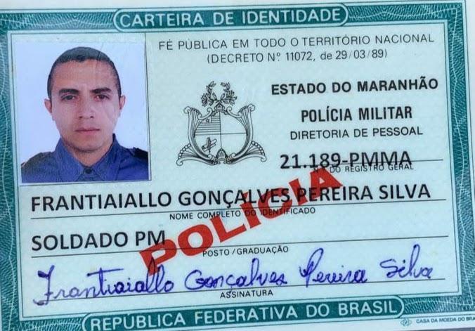 Carteira de identidade revelada que PM era jovem