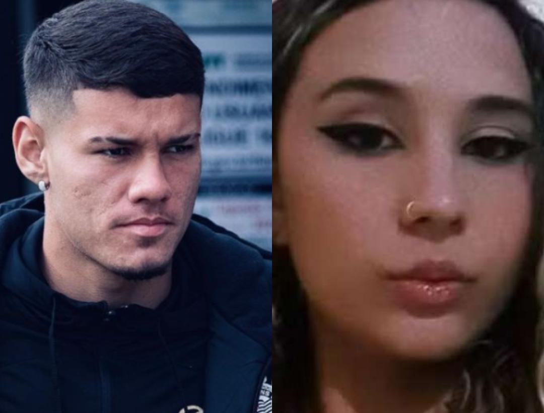 Jogador do Corinthians Sub-20 Dimas Cândido e Lívia Gabriele