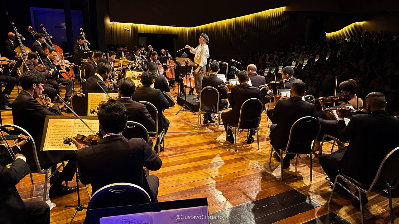 Orquestra Sinfônica de Teresina durante apresentações do Projeto “Concerto Cajuína"