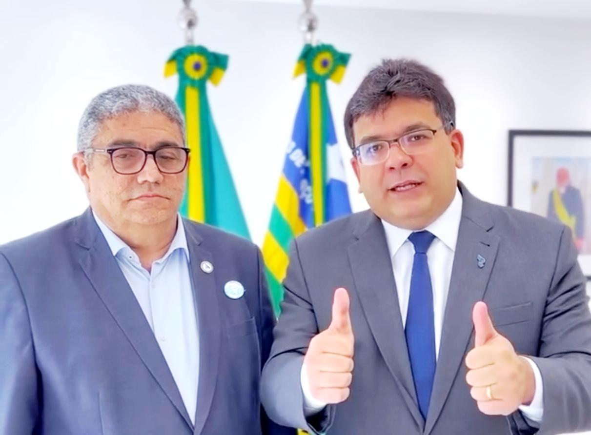 O secretário de Saúde, Antônio Luiz, com o governador Rafael Fonteles