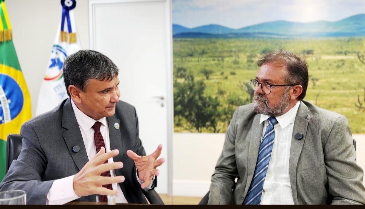 Wellington Dias em entrevista ao jornalista Luiz Brandão, em Brasília