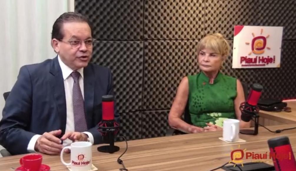 Os advogados Álvaro Mota e Rita Cortez no estúdio do portal Piauí Hoje