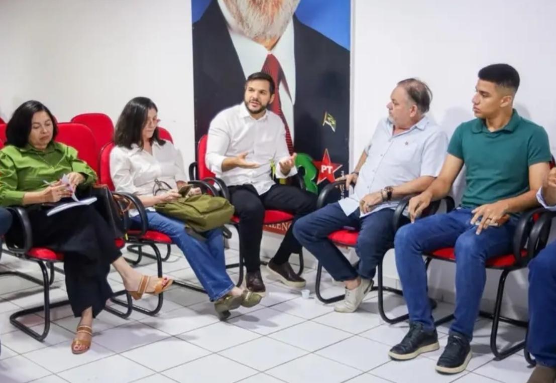Washington Bandeira em reunião com dirigentes do PT