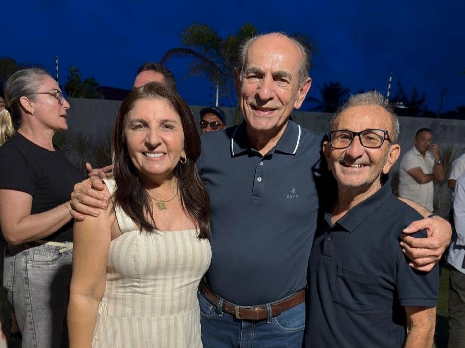 Marcelo Castro com as lideranças de Luís Correia