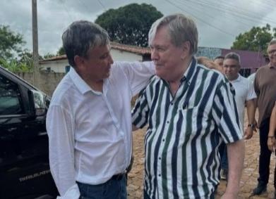 Wellington Dias e Hugo Napoleão se encontraram no Mimbó
