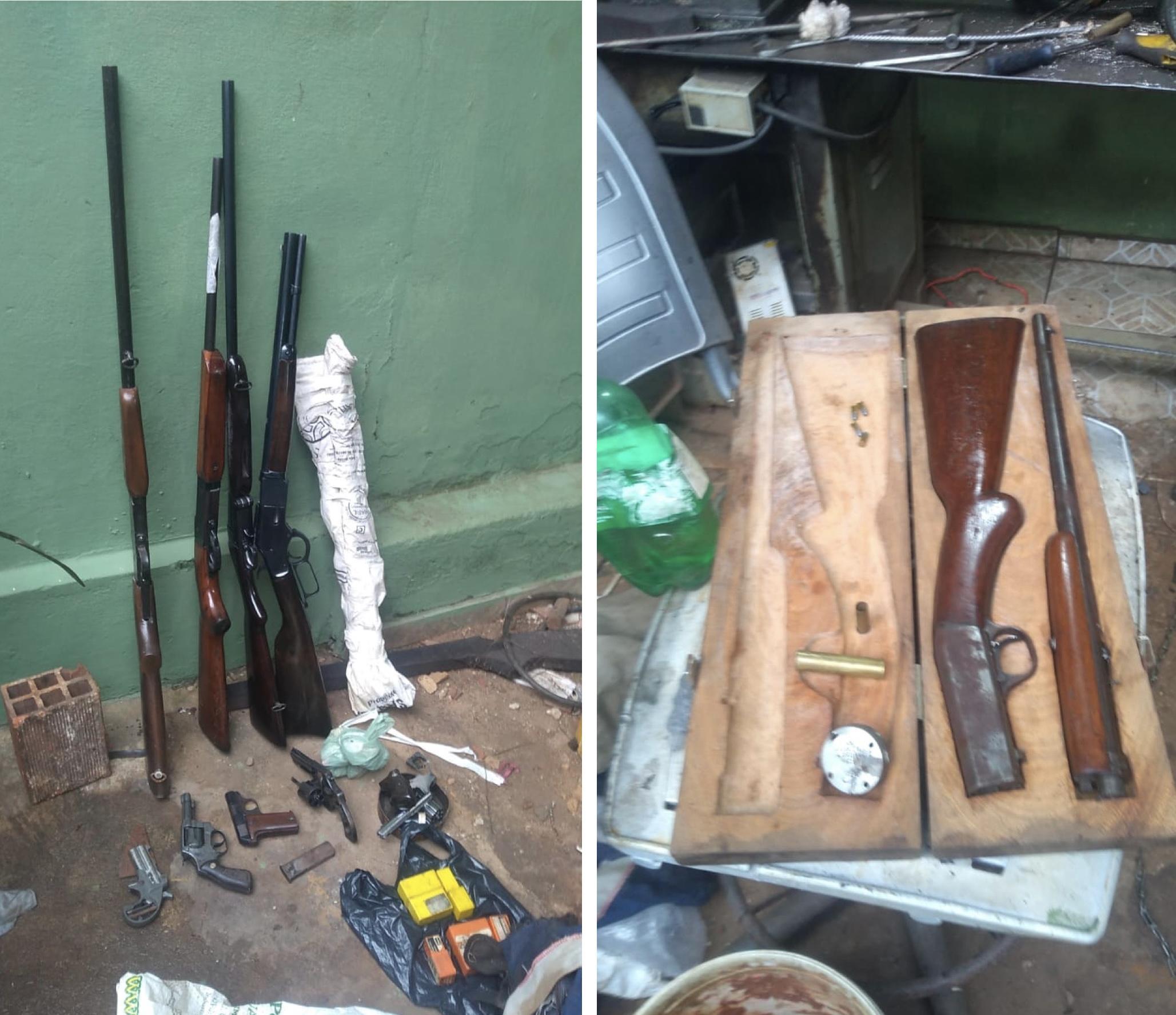 Material apreendido pela polícia