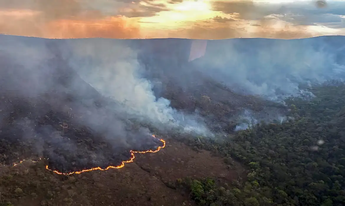 Incêndio na Chapada dos Veadeiros