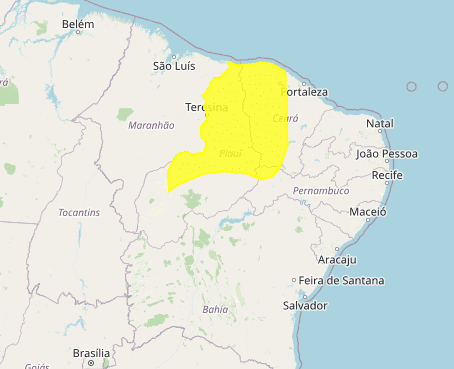Inmet prevê chuva no Piauí