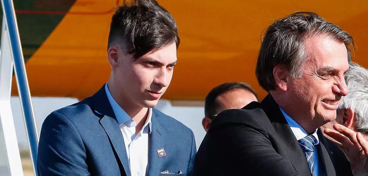 Jair Renan e o presidente da República Jair Bolsonaro