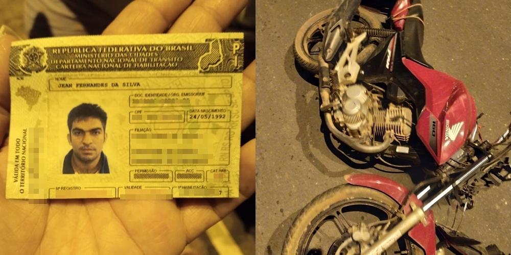 Jean Fernandes morreu ao colidir com a moto com um poste