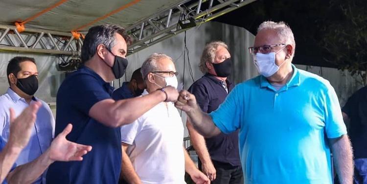 Ciro Nogueira e Kleber Montezuma em ato de campanha