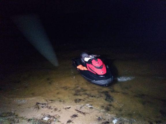 Jet ski envolvido no acidente