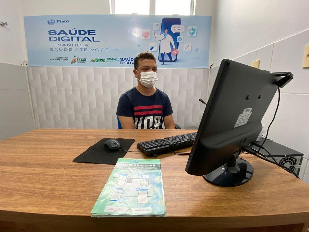 Os atendimentos são feitos de forma digital, levando a saúde até a população