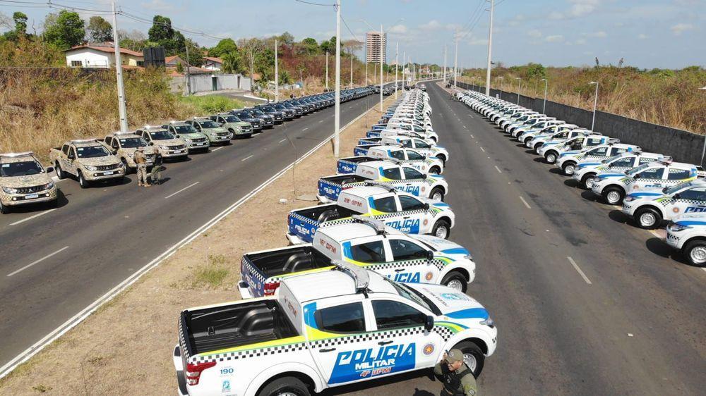 Viaturas entregues à PM em outubro de 2023