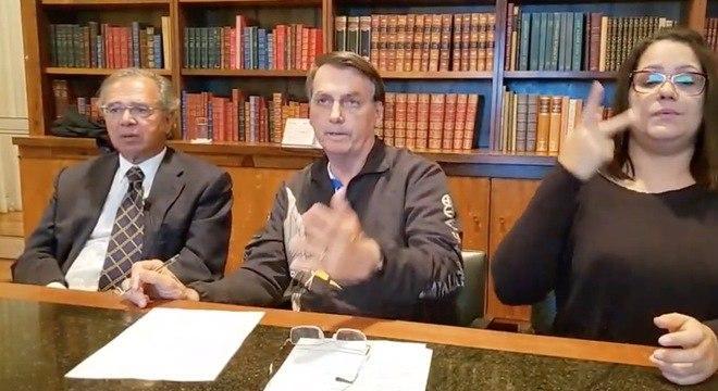 Live do presidente e o ministro Paulo Guedes