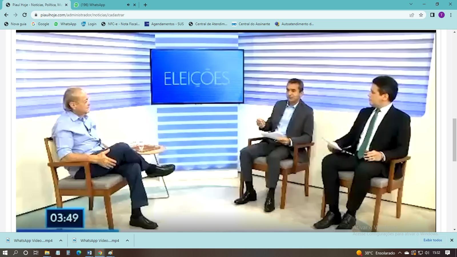 Silvo Mendes na entrevista a Marcos Teixeira e Marcelo Magno