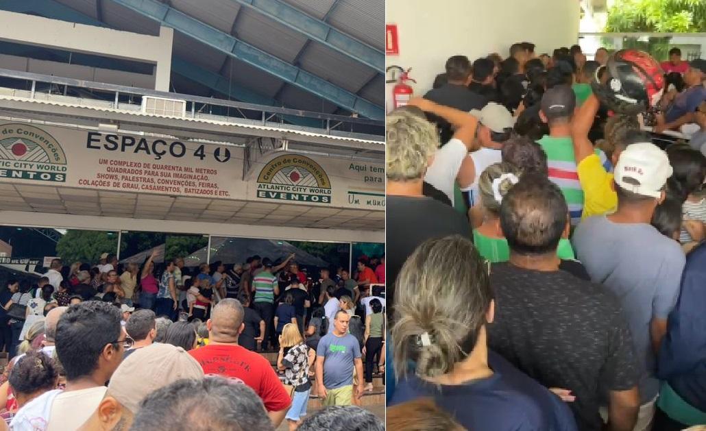 Fila quilométrica marca primeiro dia do Bazar Solidário da Receita Federal