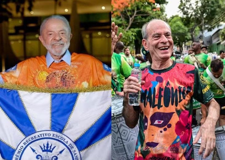 Lula e Ney Matogrosso são homenageados no primeiro dia dos desfiles das Escolas de Samba no Rio de Janeiro