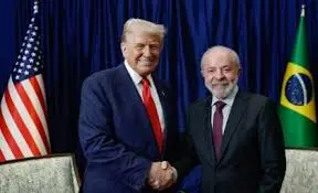 Donald Trump e Lula na Malásia, em 26 de outubro de 2025