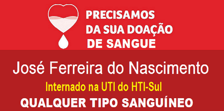 Pedido de doação de sangue